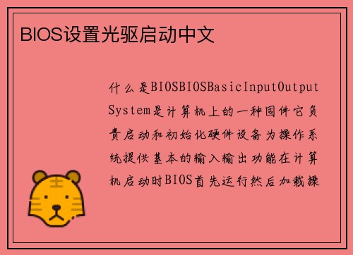 BIOS设置光驱启动中文
